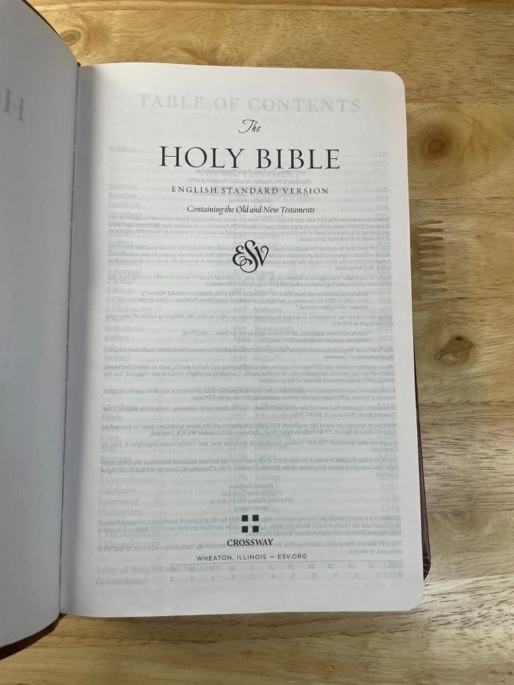 ESV Large Print Thinline Bible Tan TruTone Ornament Crossway 2016 Smyth Sewn